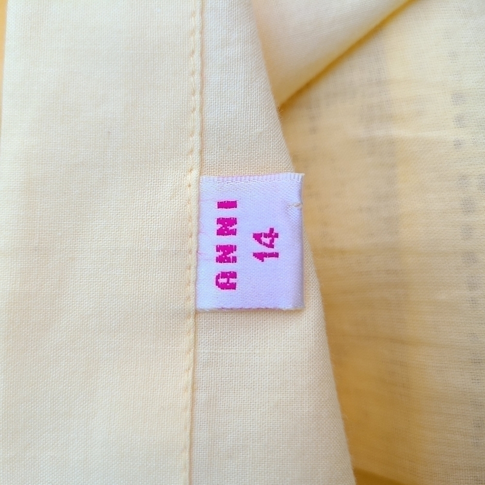 Lace and Embroidery Yellow Summer Top, Size XS - Picture 9 of 11